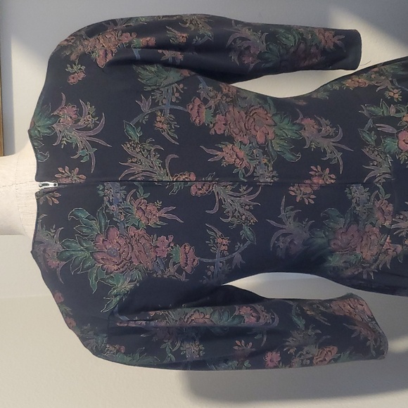 Vintage 1980,Joni Blair Of California, Floral Black Dress, Size 3 - Picture 6 of 12